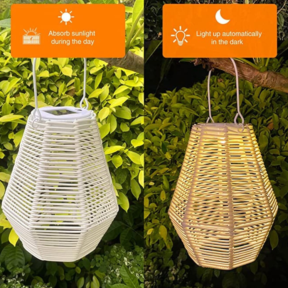 Indoor Lighting Rattan Solar Lantern/Solar Power Light For Decoration Table/Shelf  Wholesale From Vietnam