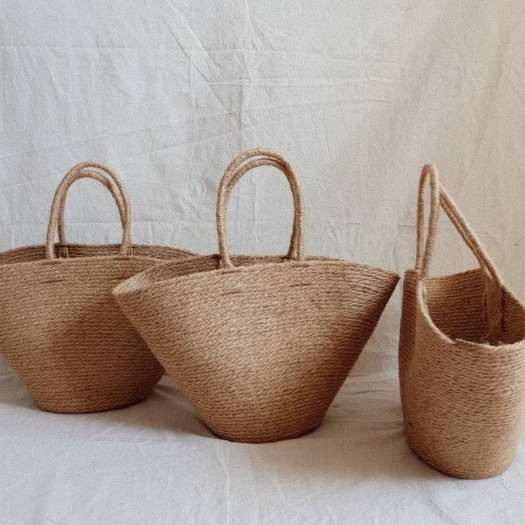 Natural Handwoven Bag, Straw Beach Bag, Kids Straw Beach Bag In Vietnam Wholesale