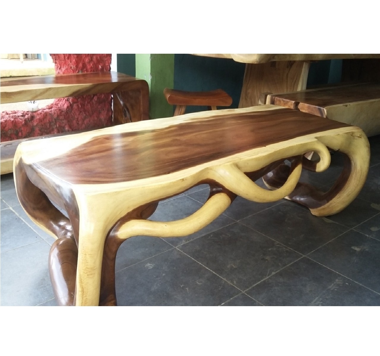 dining table set suar wood