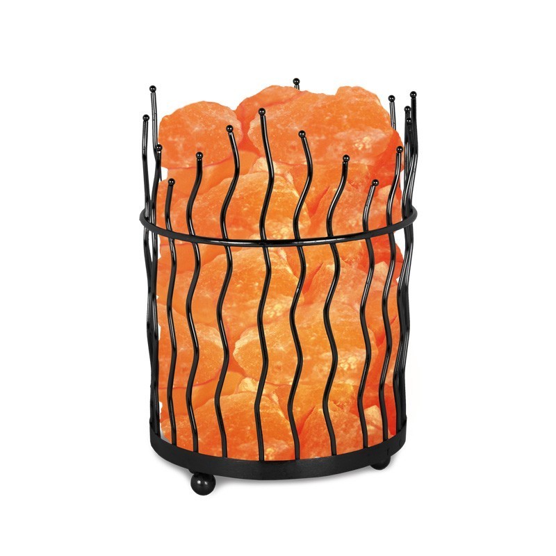 New Series Christmas Gifts Metal Basket Brick Himalayan Salt Lamp