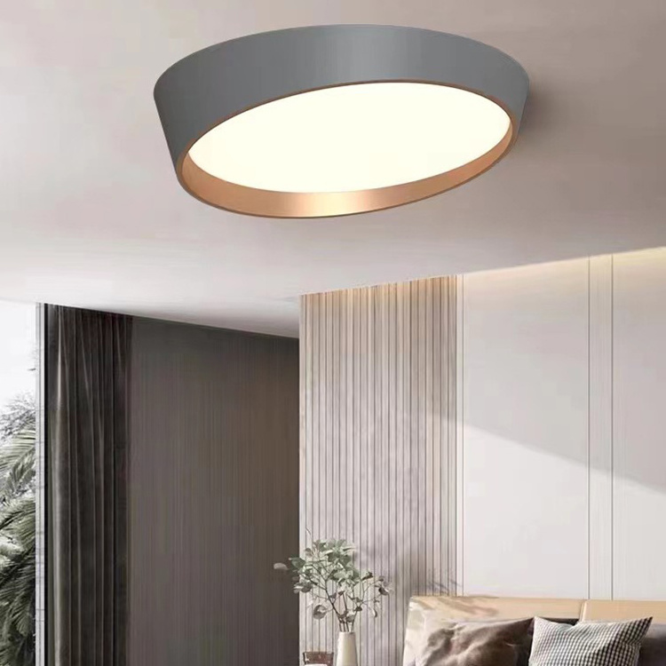 Surface Mounted Living Room Design Acrylic Aluminum Round Modern Led Ceiling Light