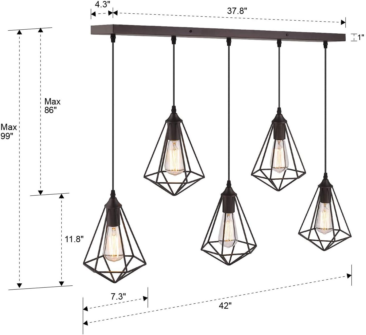 Modern fitting kitchen nordic lantern chandelier hanging kitchen lighting fixture modern pendant light