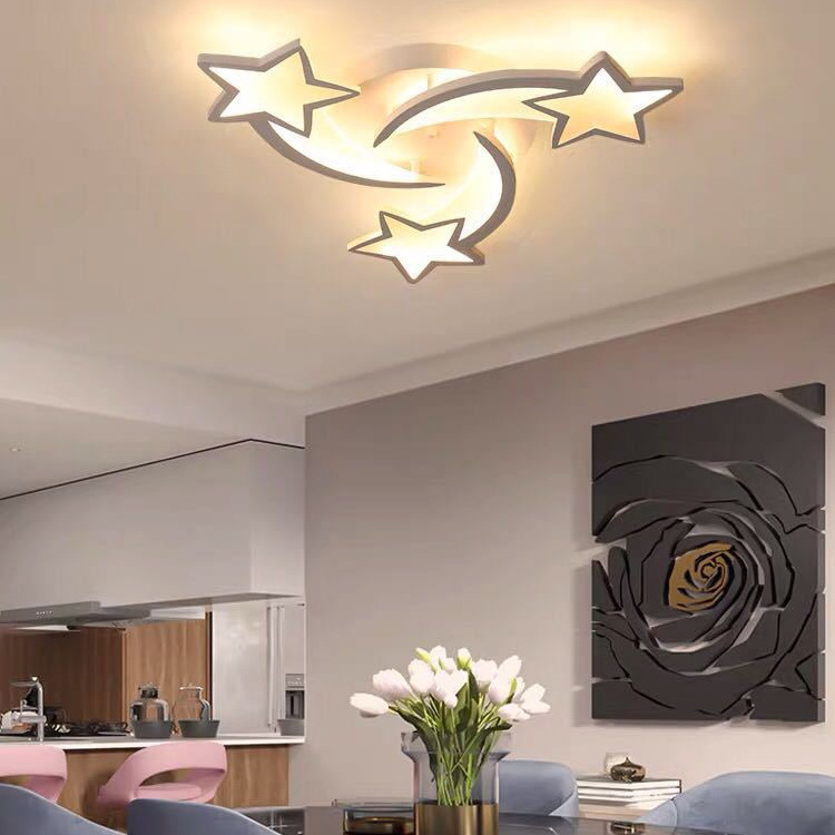 Modern Decorative Flower Shape Bedroom Lamp Warm White Living Room Light Fashion Home Led Ceiling Lights Fixture