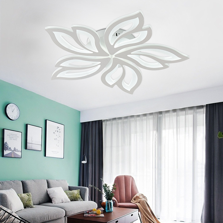 Modern Decorative Flower Shape Bedroom Lamp Warm White Living Room Light Fashion Home Led Ceiling Lights Fixture