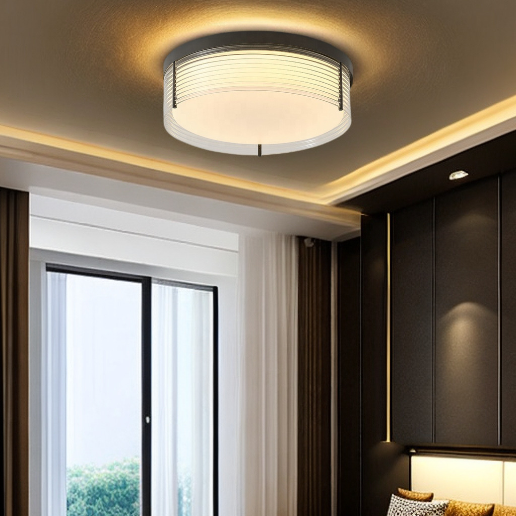 2023 New Trend Surface Mounted Ceiling Lamp 3cct Dimmable 24w Modern Round Shape Acrylic Led Ceiling Light For Living Room