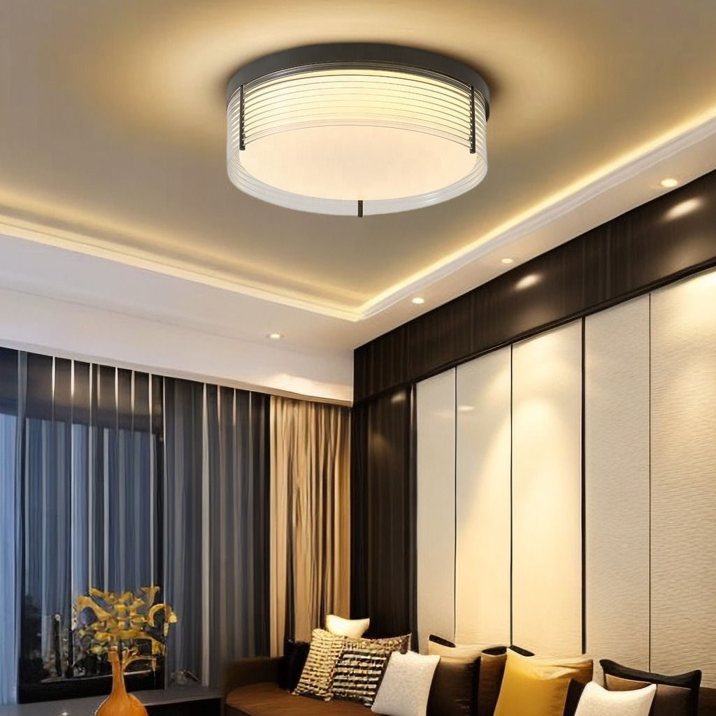 2023 New Trend Surface Mounted Ceiling Lamp 3cct Dimmable 24w Modern Round Shape Acrylic Led Ceiling Light For Living Room