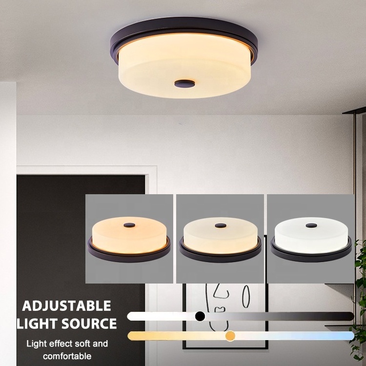 2023 Modern Nordic Ceiling Light Fixtures Indoor Iron Acrylic Round 18w 24w 3CCT Dimming Led Ceiling Lamps For Home Decorative