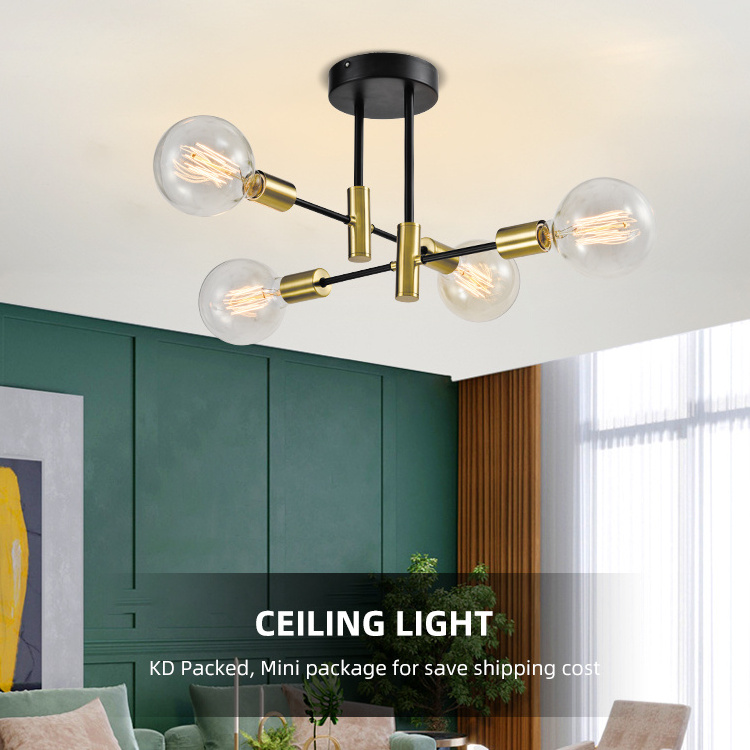 Modern Designer Iron Glass Lamps E26 Bulb 3CCT Dimming Hanging Lighting Pendant Lights for Home Decor Living Room Bedroom Dining