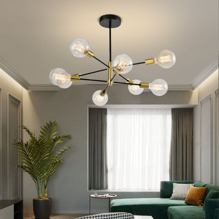 Simple Modern Home Lamp Clear Glass Design Living Room Chandelier