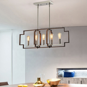 Morden Kitchen Living Room Metal E12 E14 40w 1light 3light 4light 5light Vintage Chandelier Pendant Light