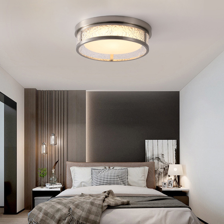 Contemporary Flush Mount Top Lights Nordic Black Brass Corridor Aisle Balcony Hallway Light Dimmable LED Ceiling Lamp