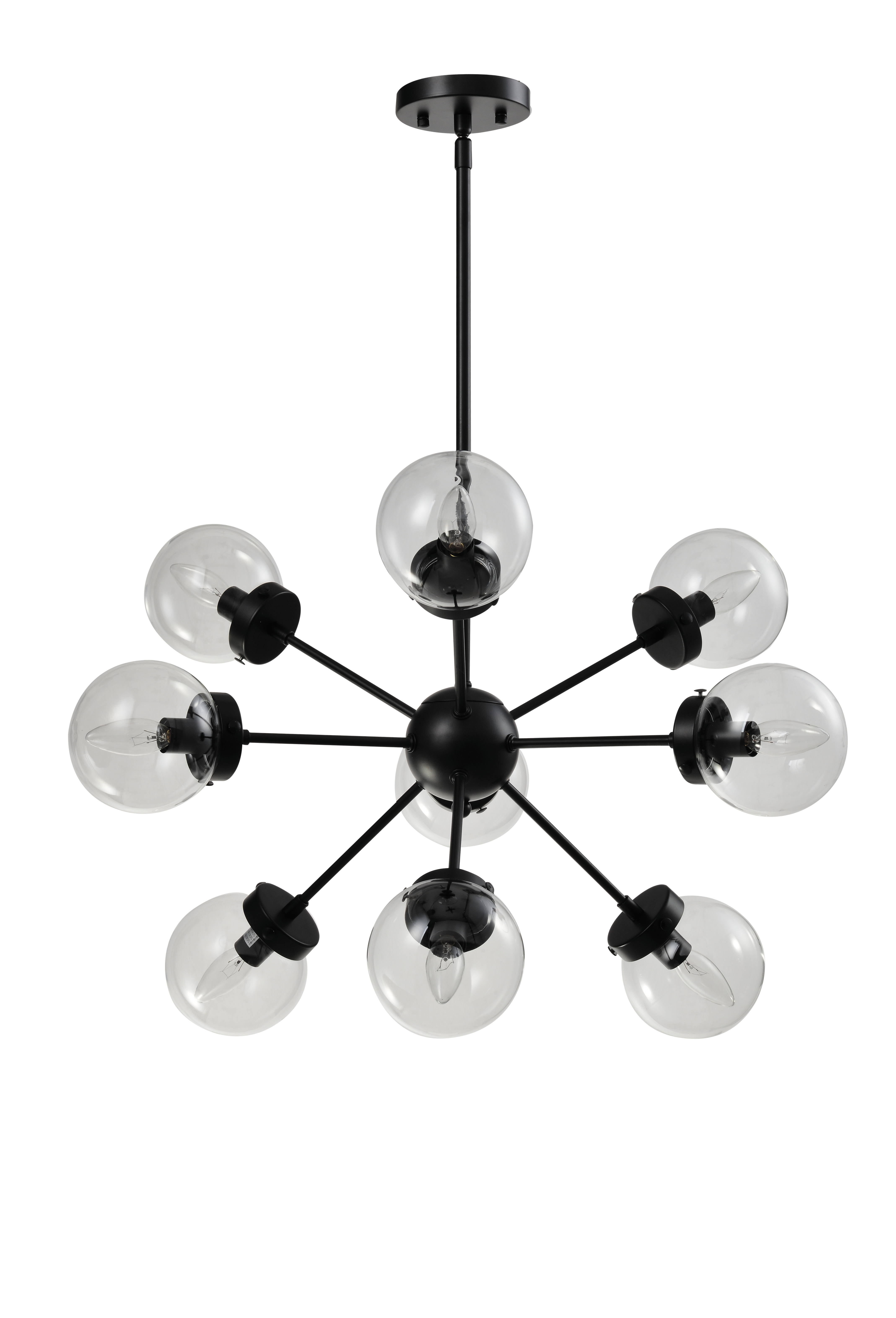 Nordic Industrial Modern European Glass Ball Kitchen Pendant Light Sputnik Chandelier