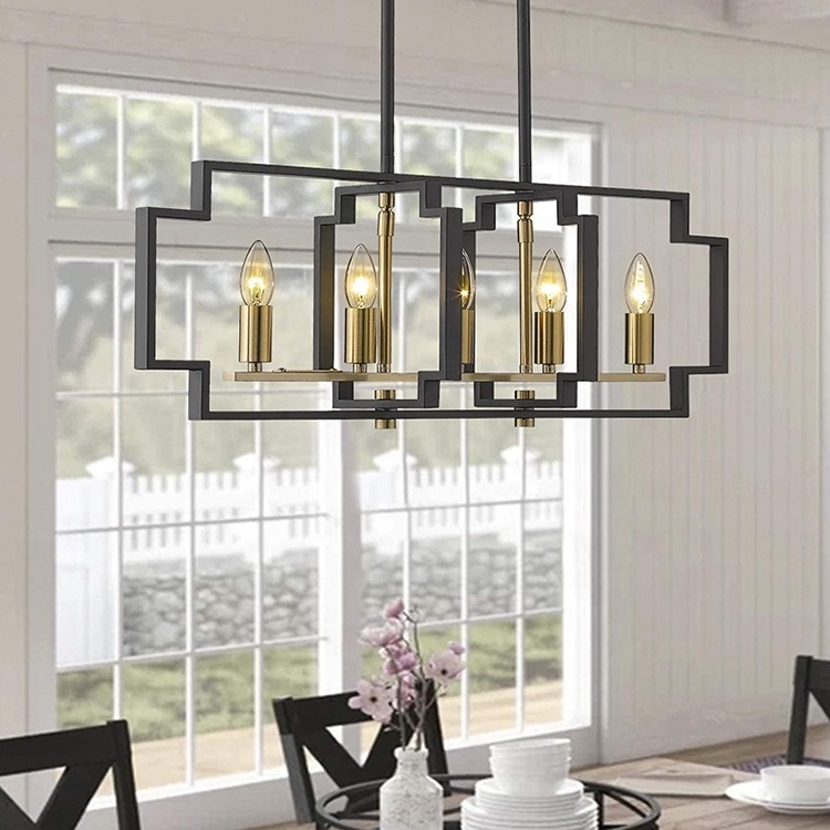 Morden Kitchen Living Room Metal E12 E14 40w 1light 3light 4light 5light Vintage Chandelier Pendant Light