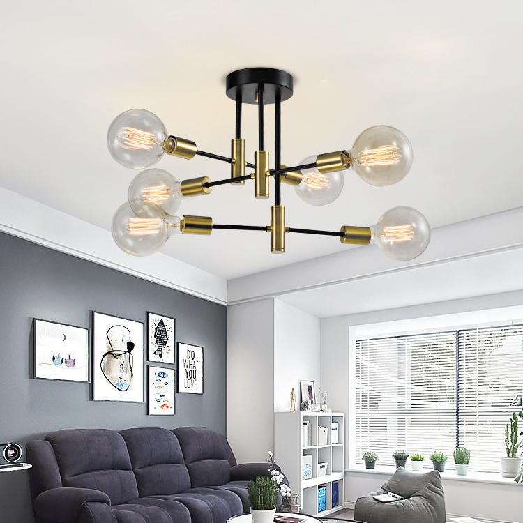 Simple Modern Home Lamp Clear Glass Design Living Room Chandelier