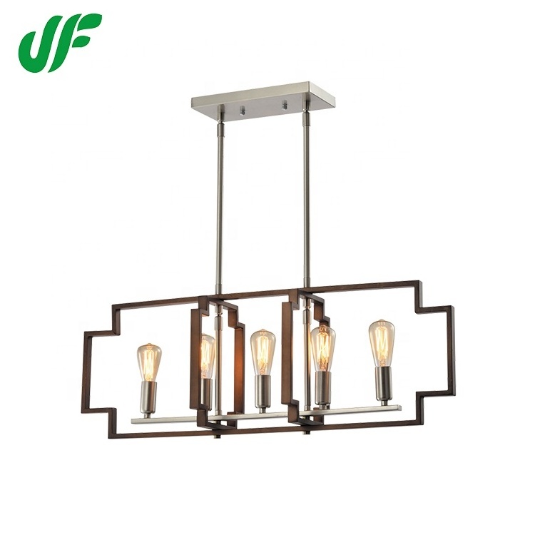 Morden Kitchen Living Room Metal E12 E14 40w 1light 3light 4light 5light Vintage Chandelier Pendant Light