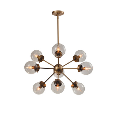 Nordic Industrial Modern European Glass Ball Kitchen Pendant Light Sputnik Chandelier