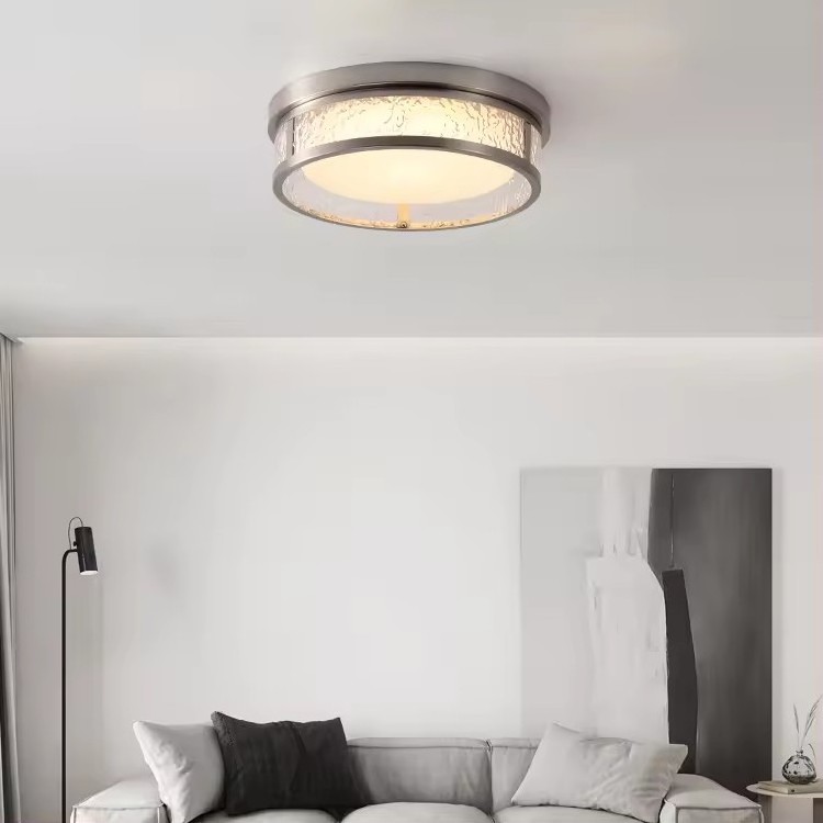 Contemporary Flush Mount Top Lights Nordic Black Brass Corridor Aisle Balcony Hallway Light Dimmable LED Ceiling Lamp