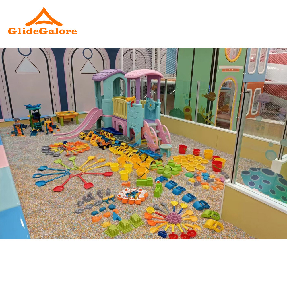 GlideGalore indoor playground slide swing set sand soft play area airplane dinosaur theme wood indoor playground equipment price