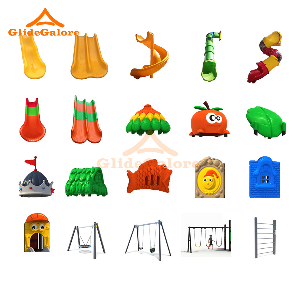 GlideGalore Outdoor Playground Slide Outdoor Adventure Zone Kids Slide Swing and Playhouse Set Where Dreams Begin