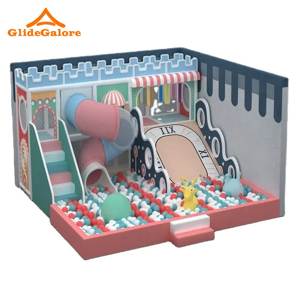 Popular theme homemade indoor playground kids funny amusement park equipment.Indoor Playground with Slide for sale