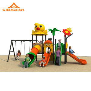 GlideGalore Outdoor Playground Kids Ultimate Adventure Zone with Swing Sets and Slides