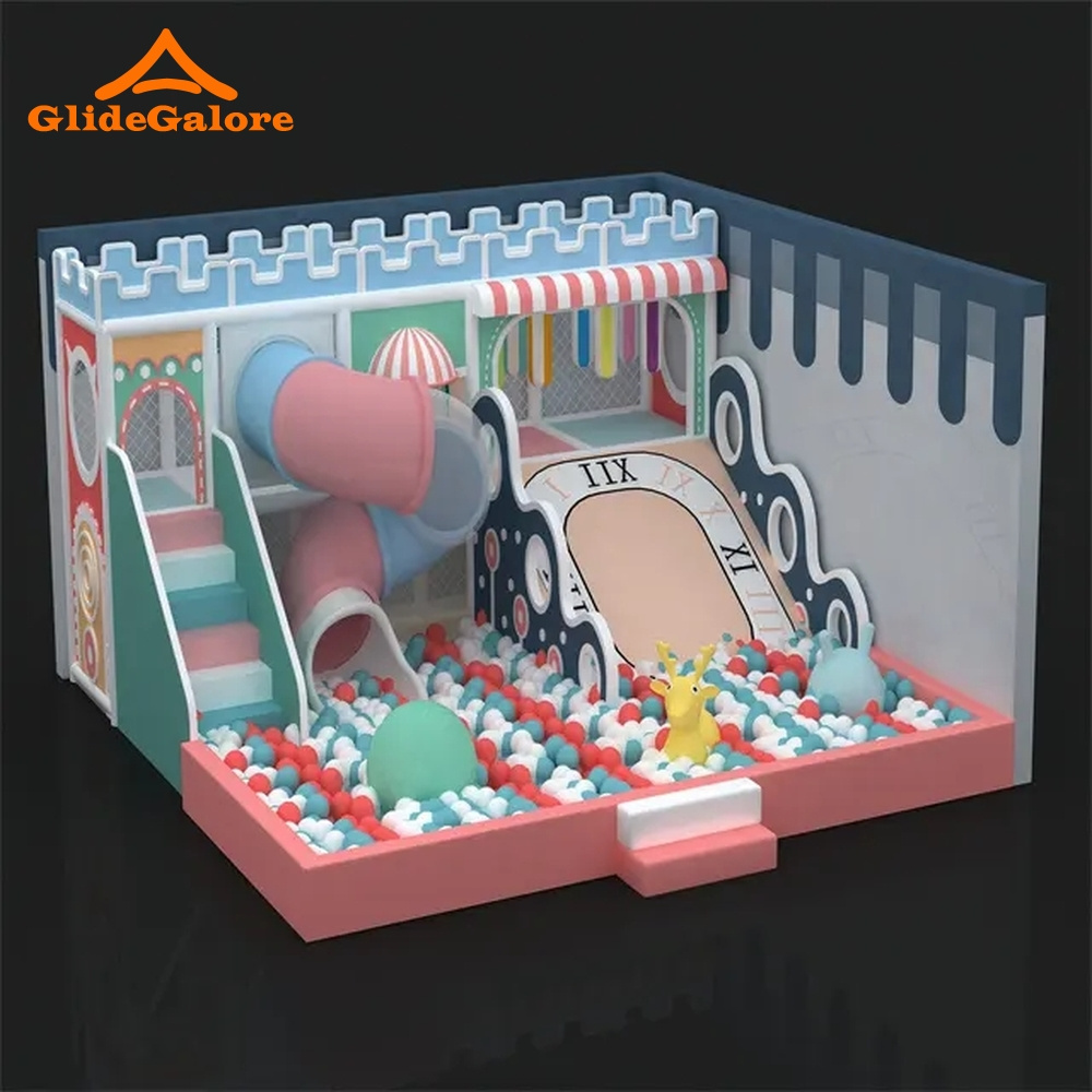 Popular theme homemade indoor playground kids funny amusement park equipment.Indoor Playground with Slide for sale