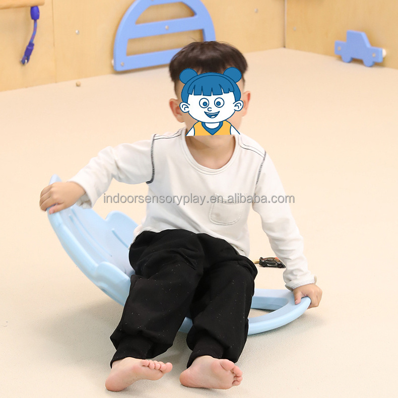 Children's sensory training equipment kindergarten bending balance beam physical vestibular tactile toys seesaw for wholesale