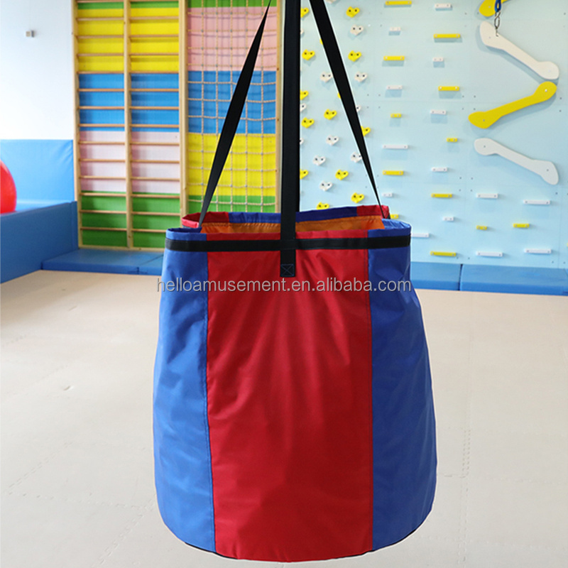 New design hanging cloth bag swings commercial toddler sensory training swing for indoor outdoor