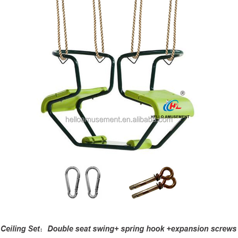 Double seats children interactive swings vestibular balance training equipment autism swing sensory play sensory swing for sale