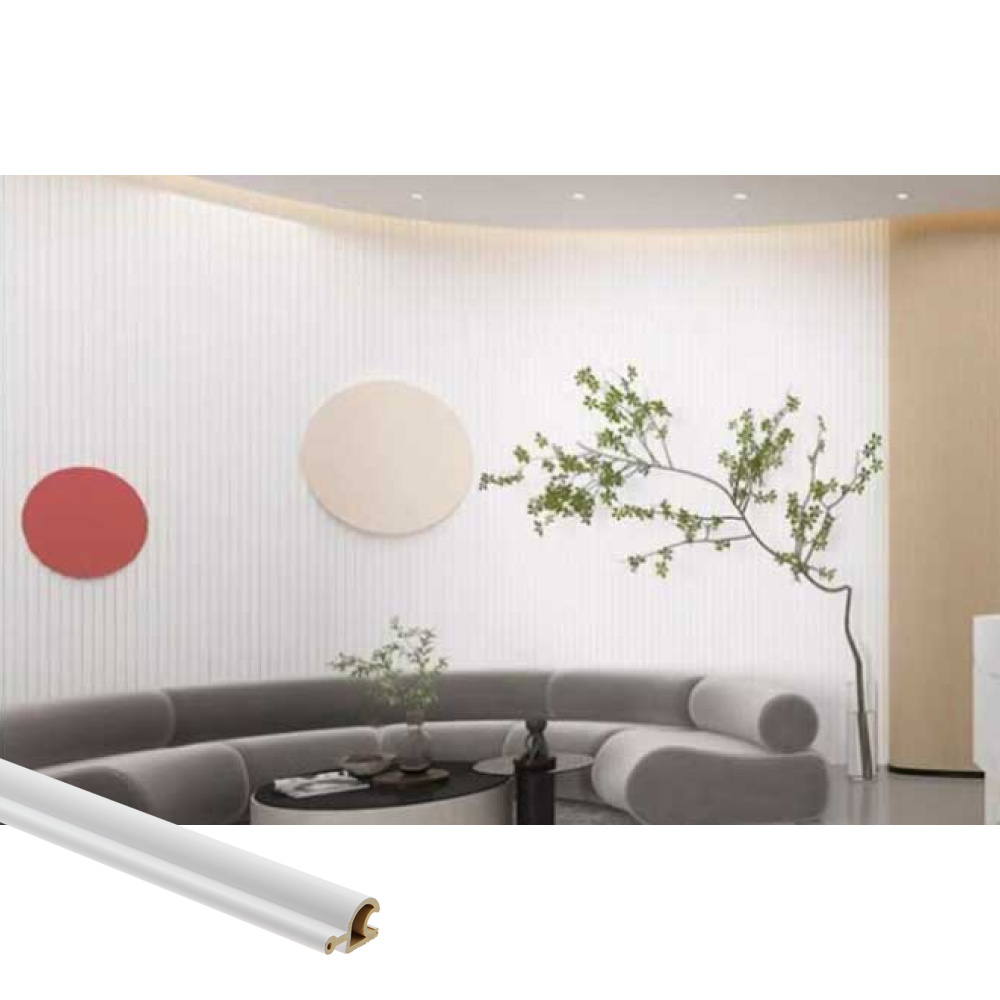 Modern Design Pvc Interior Decoration Curved Panel 3d Wall Curved Panel Interior Wpc Decoration Wall Curved Paneling