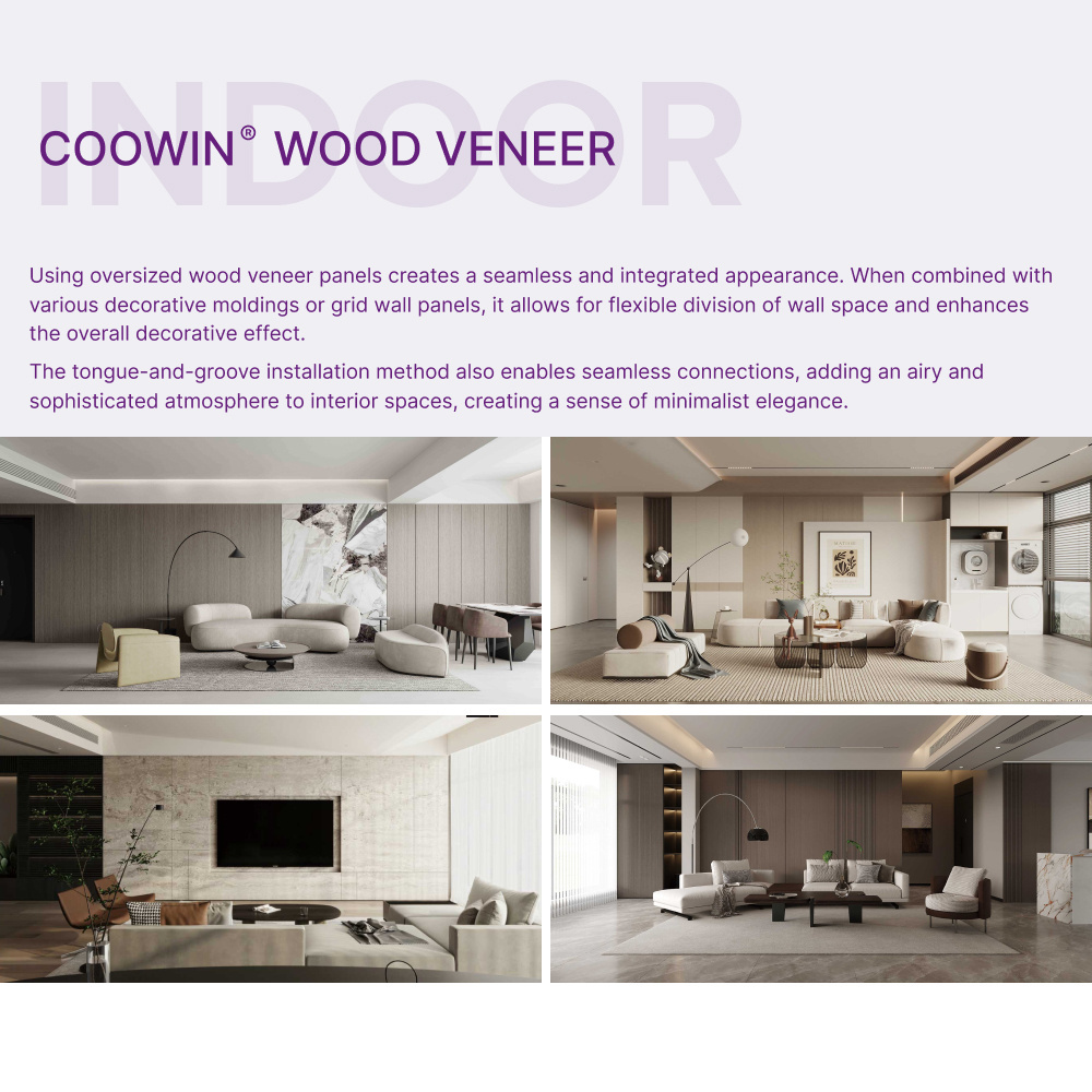 Highly waterproof modern engineered bamboo charcoal wood veneer