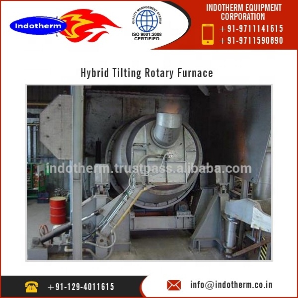 Capacity of 3 Ton Gas Fired Fuel Tilting Rotary Furnace for Scrap Recycling for Lead and Foundry Casting Returns