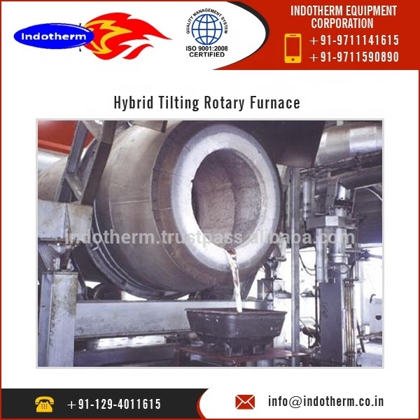 Capacity of 3 Ton Gas Fired Fuel Tilting Rotary Furnace for Scrap Recycling for Lead and Foundry Casting Returns