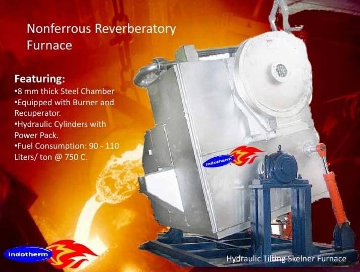 Copper Melting Reverberatory Furnace 3 Ton Capacity Gas Fired Fuel Power Parts Available At Best Price