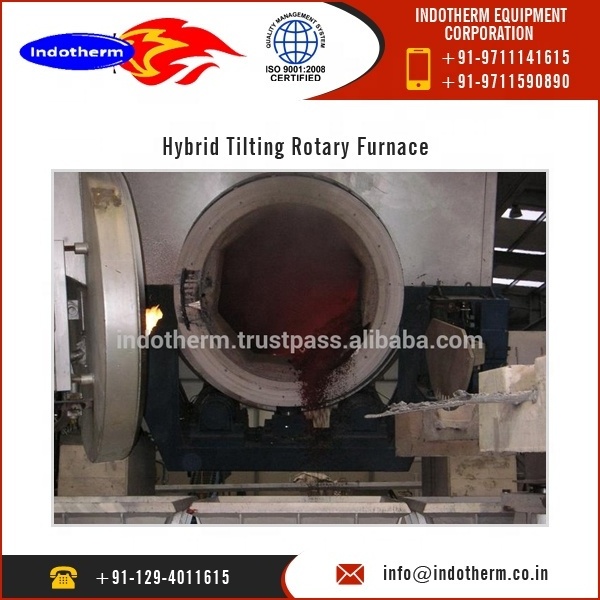 Capacity of 3 Ton Gas Fired Fuel Tilting Rotary Furnace for Scrap Recycling for Lead and Foundry Casting Returns