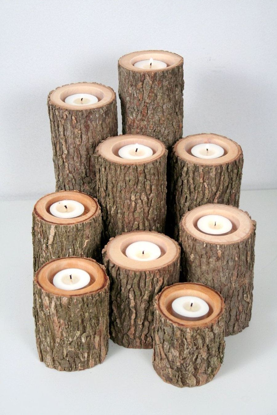 Wood Candle Stand