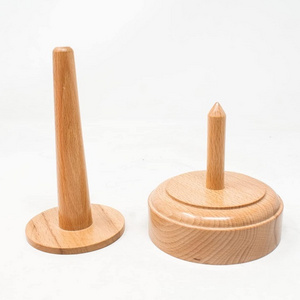 Wood Yarn Holder with Twirling Mechanism Classic Knitting Wooden Crochet & Thread Stand Storage Rack Knitting Accessories