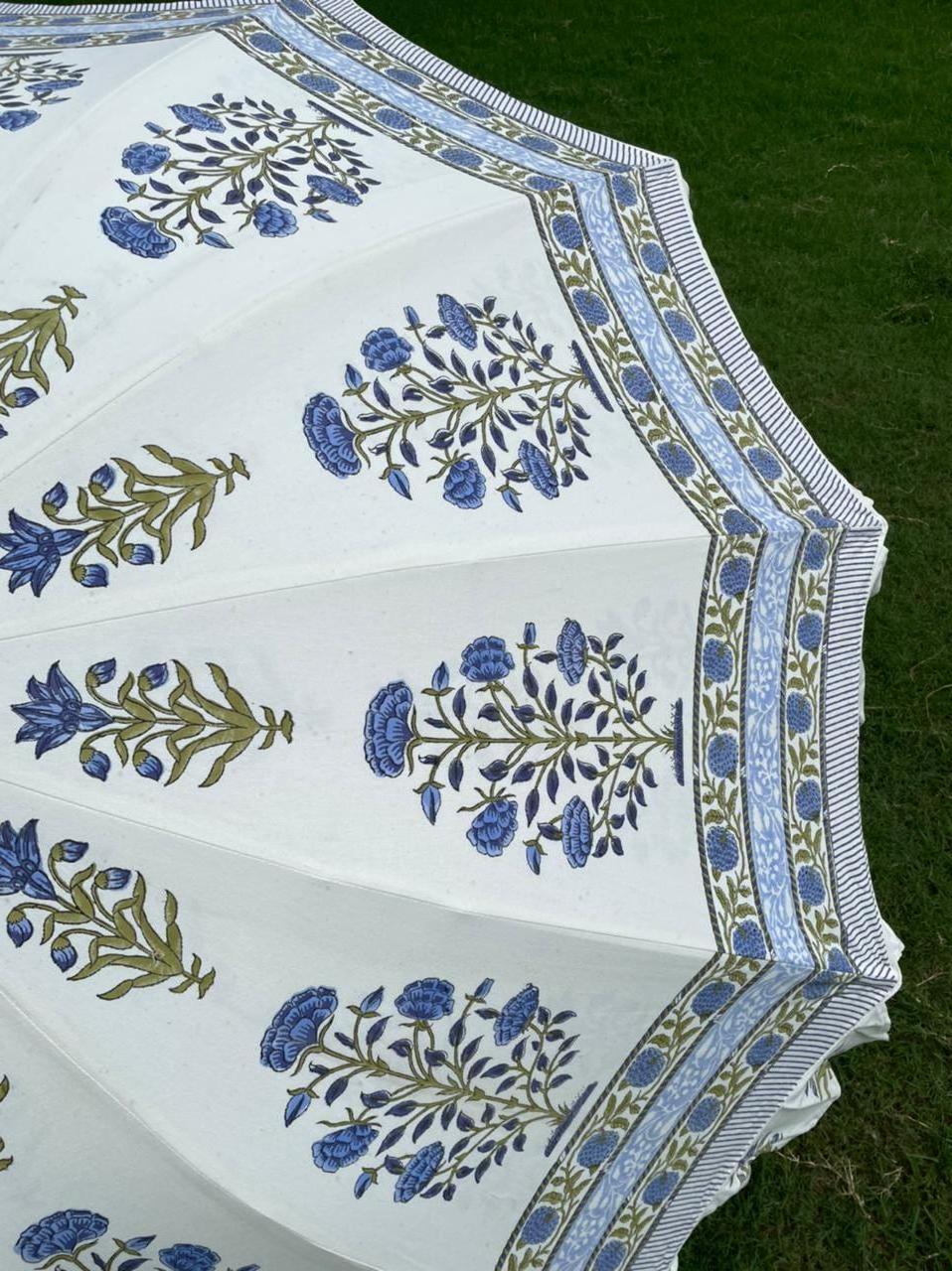 Garden Umbrellas in tribal embroideries from India- indian handmade traditional parasols