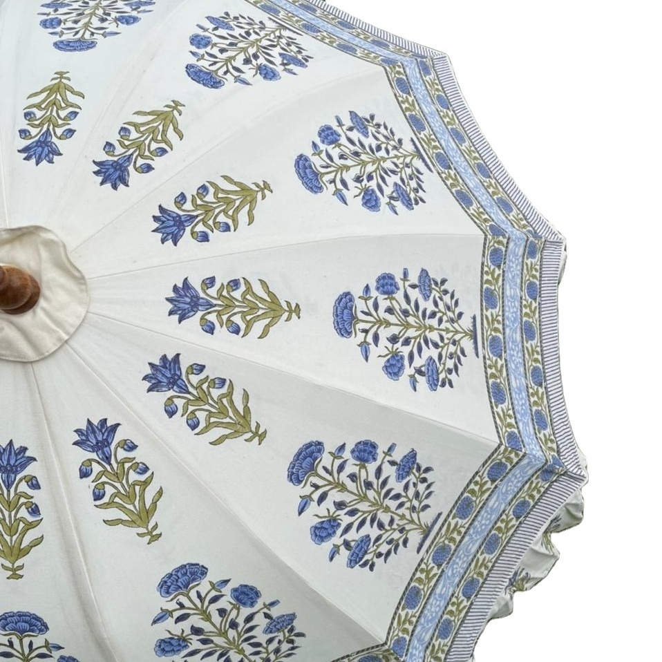 Garden Umbrellas in tribal embroideries from India- indian handmade traditional parasols