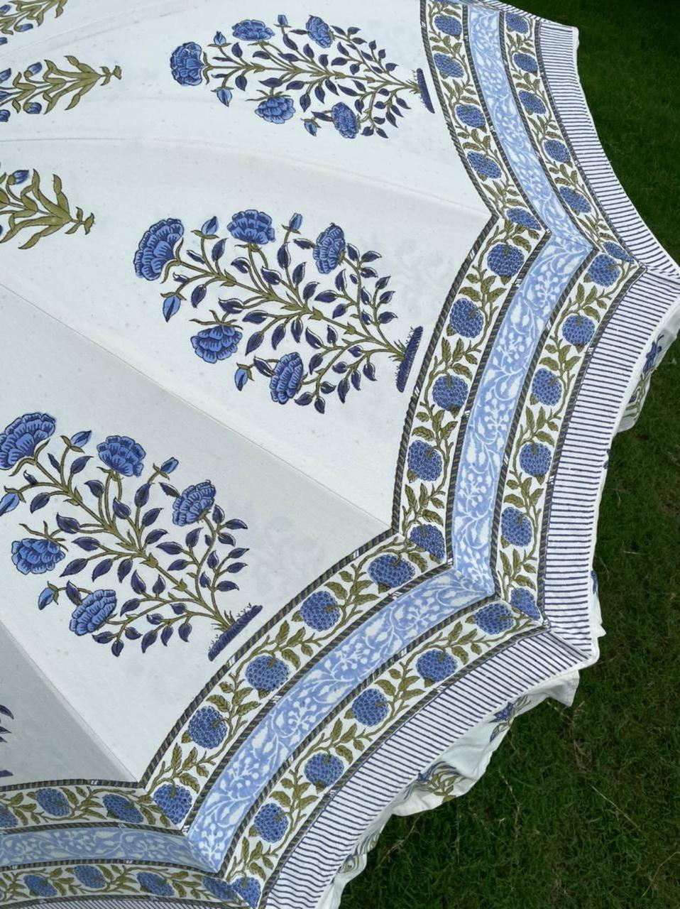 Garden Umbrellas in tribal embroideries from India- indian handmade traditional parasols