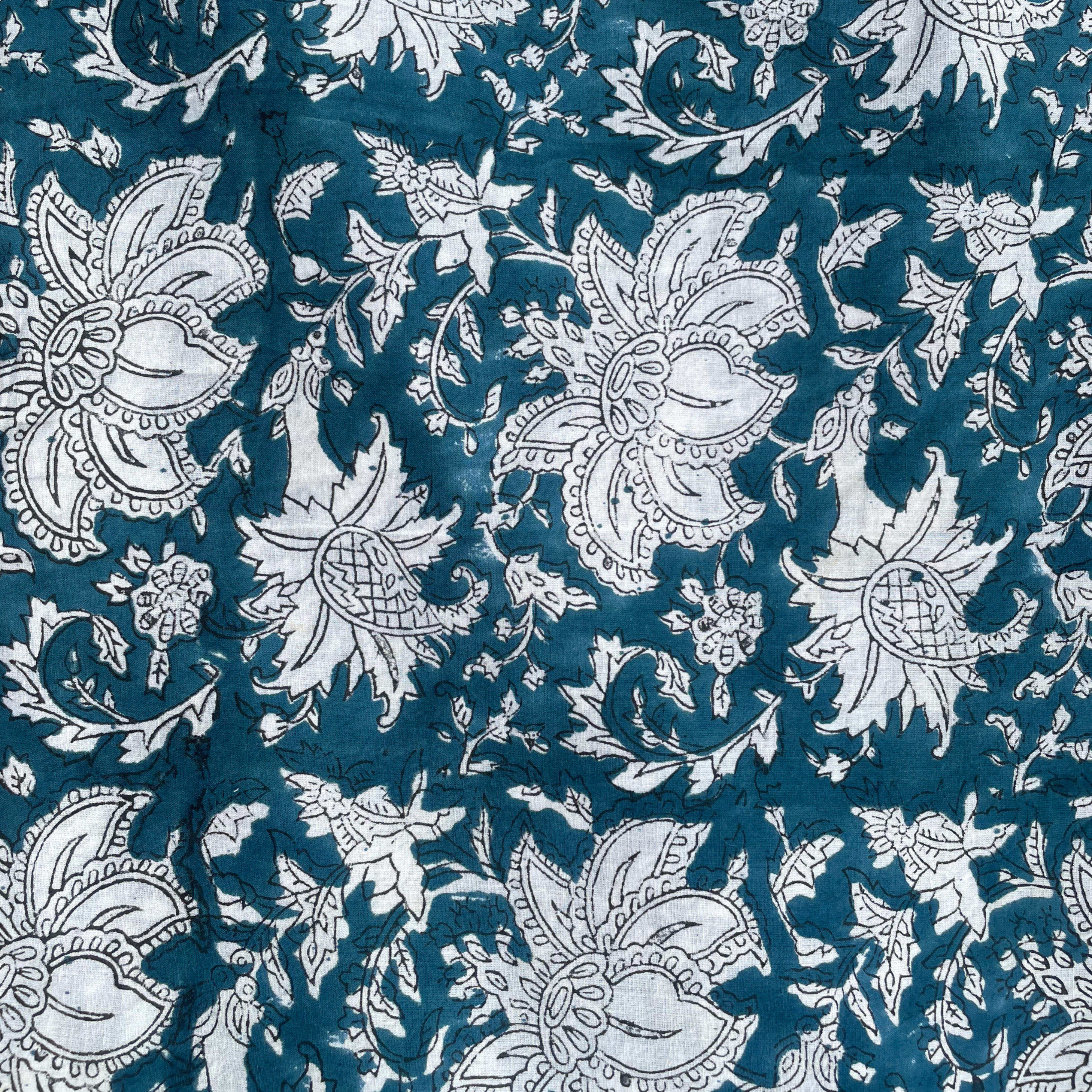 Hand Block Print Cotton Cambric 60X60 Running Fabric Traditional Jaipuri Print Cotton Fabric