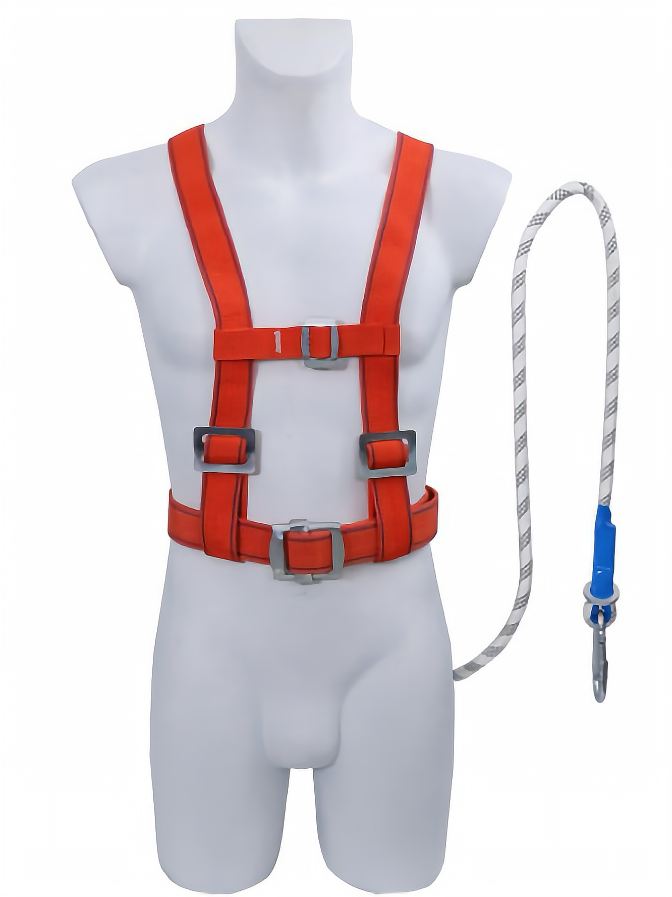 Safety harness double hook 2m ropes Three point for high-altitude work safety harness with small hooks