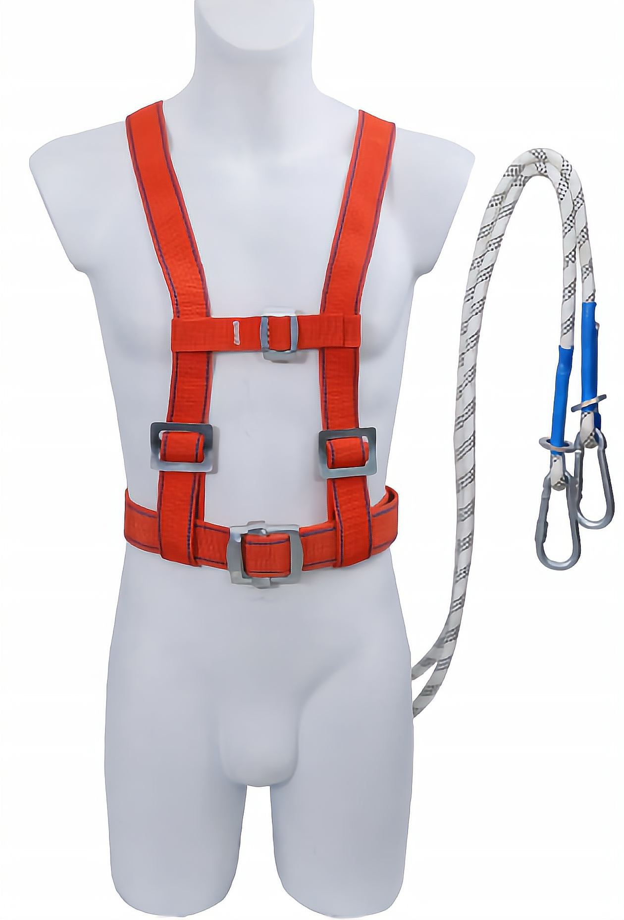 Fall protection Three point for low-altitude work safety harness with two large hooks and 3m ropes