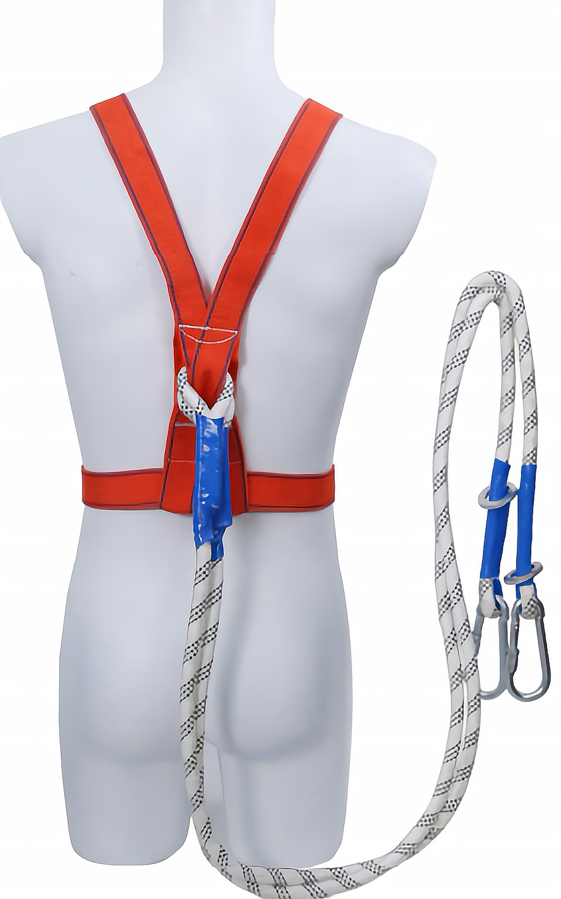 Safety harness double hook 2m ropes Three point for high-altitude work safety harness with small hooks