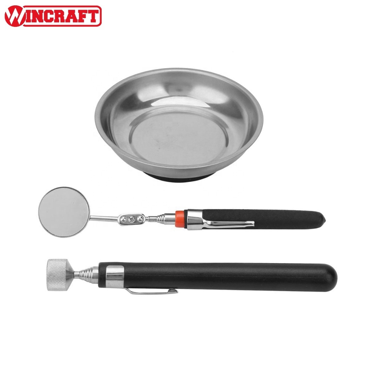 3pcs Extendable Telescopic Pickup Tool With Inspection Mirror Screw Tray Magnetic Tools Set