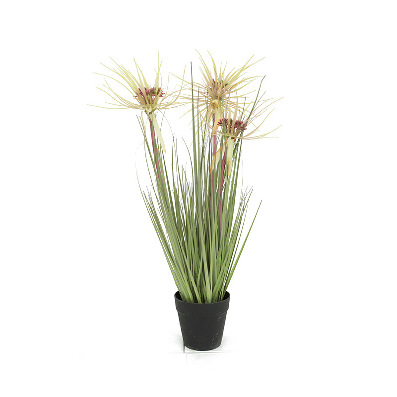 CC New Design Plastic Plant Potted Artificial Onion Grass for Outdoor Indoor Decor 037