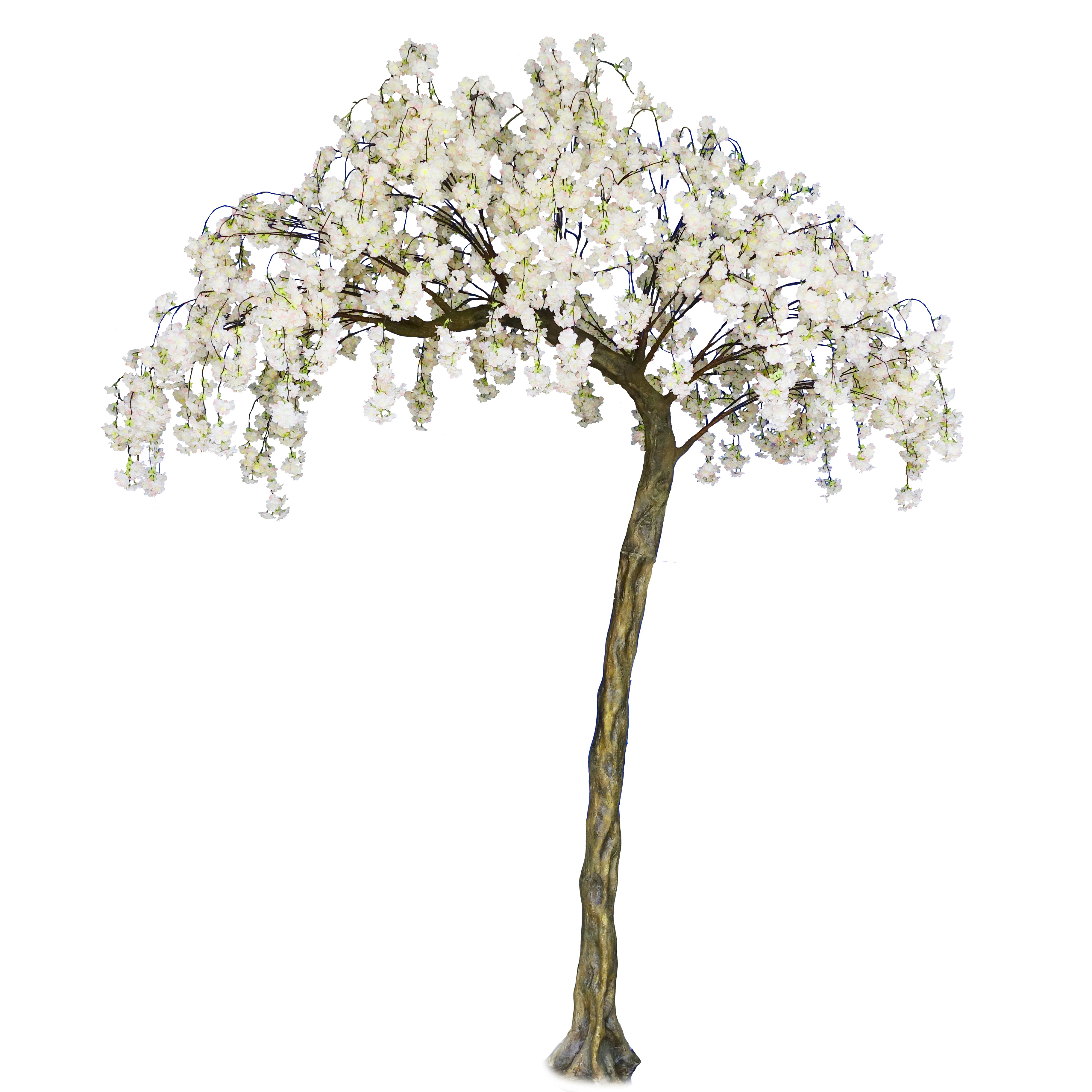 MAN White Cherry Blossom Branches Cherry Tree Plastic Flower Wedding Decoration Pear Flower Living Room Tree Vine