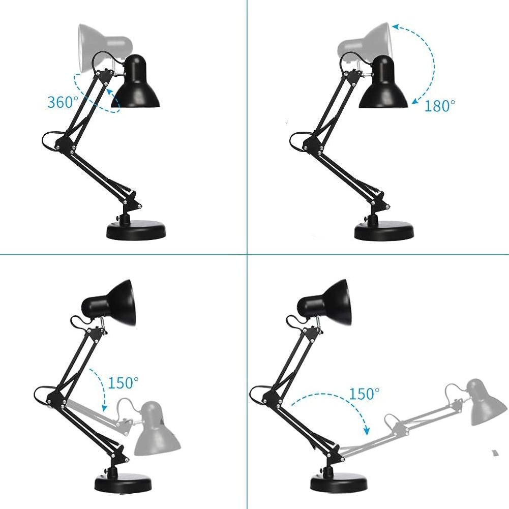 Hot selling reading study flexible dimmable gooseneck swing arm architect led clamp desk lamp