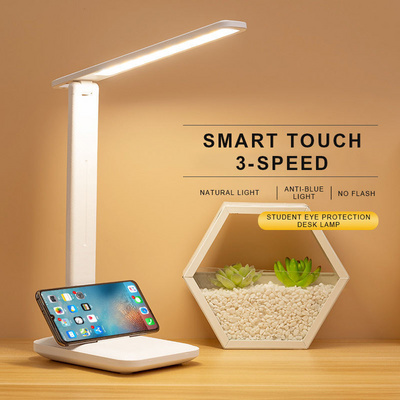 Built-in Battery 3 Colors Adjustable USB Rechargeable Led Study Table Lamp LED Folding Dimming Table Lamp