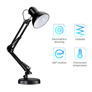 Best selling led desk lamp adjustable gooseneck with clamp architect swing arm for study